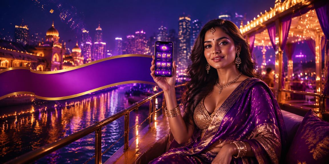 Colorful mobile slot gameplay vibrant in Indian night market setting